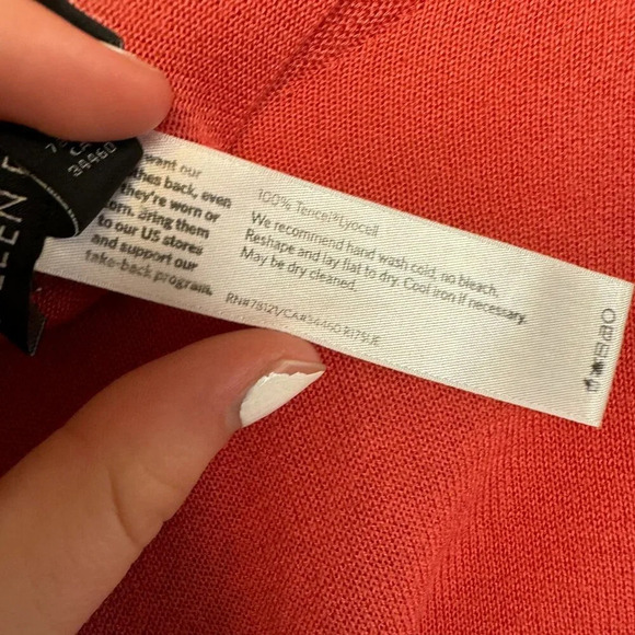 Eileen Fisher coral lightweight long sleeve sweater size medium P11 - Picture 4 of 4